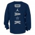 Футболка с длинным рукавом Dallas Cowboys Dak Prescott Jordan Brand Navy Player Wordmark Graphic