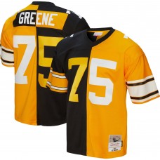Игровая джерси Joe Greene Pittsburgh Steelers Mitchell & Ness 1976 Split Legacy Replica - Black/Gold Игровая джерси Joe Greene Pittsburgh Steelers Mitchell & Ness 1976 Split Legacy Replica - Black/Gold