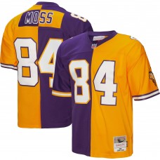 Игровая джерси Randy Moss Minnesota Vikings Mitchell & Ness 1998 Split Legacy Replica - Purple/Gold