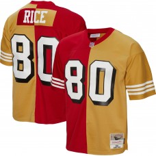 Игровая джерси Jerry Rice San Francisco 49ers Mitchell & Ness 1994 Split Legacy Replica - Scarlet/Gold