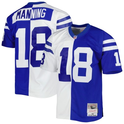 Игровая джерси Peyton Manning Indianapolis Colts Mitchell & Ness 1998 Split Legacy Replica - Royal/White