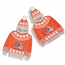 WoCleveland Browns BaubleBar Sweater Earrings