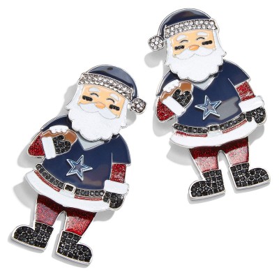 WoDallas Cowboys BaubleBar Santa Claus Earrings
