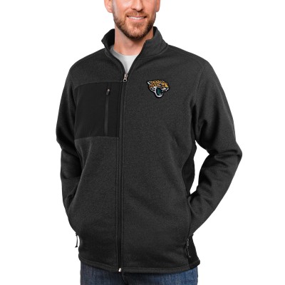 Кофта на молнии Jacksonville Jaguars Antigua Course - Heathered Black