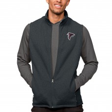Atlanta Falcons Antigua Course Full-Zip Vest - Heathered Charcoal