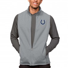 Indianapolis Colts Antigua Course Full-Zip Vest - Heathered Gray