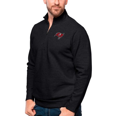 Кофта с длинным рукавом на короткой молнии Tampa Bay Buccaneers Antigua Gambit- Heathered Black