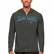 Jacksonville Jaguars Antigua Legacy Full-Zip Hoodie - Charcoal