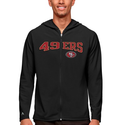 Толстовка на молнии San Francisco 49ers Antigua Legacy - Black