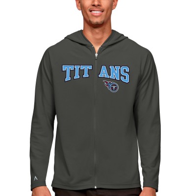 Толстовка на молнии Tennessee Titans Antigua Legacy - Charcoal