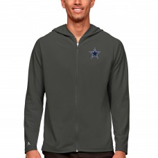 Dallas Cowboys Antigua Logo Legacy Full-Zip Hoodie - Charcoal