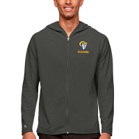 Los Angeles Rams Antigua Logo Legacy Full-Zip Hoodie - Charcoal