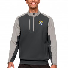 Кофта с длинным рукавом на короткой молнии Los Angeles Rams Antigua Team- Charcoal
