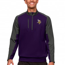 Кофта с длинным рукавом на короткой молнии Minnesota Vikings Antigua Team- Purple