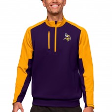 Кофта с длинным рукавом на короткой молнии Minnesota Vikings Antigua Team- Purple