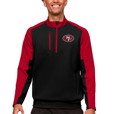 Кофта на короткой молнии San Francisco 49ers Antigua Team - Black