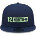 Seattle Seahawks New Era College Navy 12 North Collection Snapback Hat