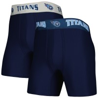 Две пары трусов боксеров Tennessee Titans Concepts Sport - Navy/Gray