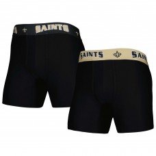 Две пары трусов боксеров New Orleans Saints Concepts Sport - Black/Gold