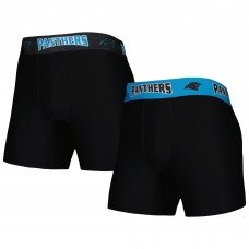 Две пары трусов боксеров Carolina Panthers Concepts Sport - Black/Blue