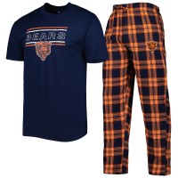 Пижама футболка и штаны Chicago Bears Concepts Sport Badge - Navy/Orange