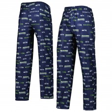 Seattle Seahawks Concepts Sport Breakthrough Allover Print Knit Sleep Pants - Navy