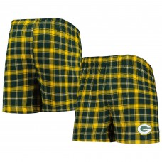 Green Bay Packers Concepts Sport Ledger Flannel Boxers - Green/Gold