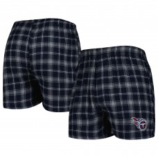 Tennessee Titans Concepts Sport Ledger Flannel Boxers - Navy/Gray