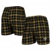 New Orleans Saints Concepts Sport Black/Gold Ledger Flannel Boxers