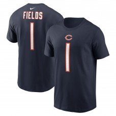 Футболка с номером Justin Fields Chicago Bears Nike - Navy