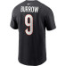 Футболка Cincinnati Bengals Joe Burrow Nike Black Name & Number