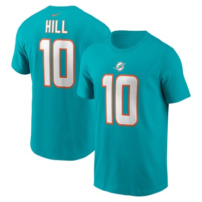 Футболка с номером Tyreek Hill Miami Dolphins Nike - Aqua
