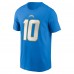 Футболка с номером Justin Herbert Los Angeles Chargers Nike - Powder Blue
