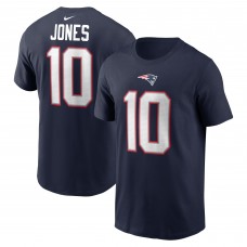 Футболка с номером Mac Jones New England Patriots Nike - Navy