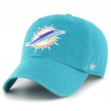 Miami Dolphins 47 Pride Clean Up Adjustable Hat - Aqua