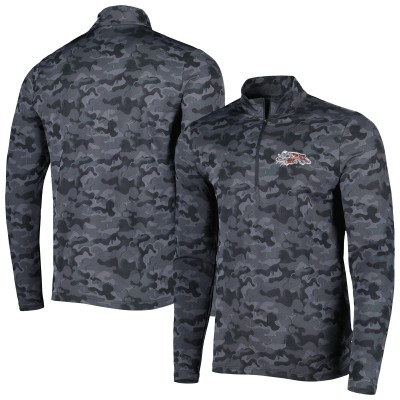 Кофта на короткой молнии Cincinnati Bengals Antigua Brigade Throwback - Black