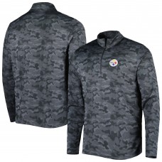 Кофта на короткой молнии Pittsburgh Steelers Antigua Brigade - Black