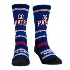 New England Patriots Rock Em Socks Youth Team Slogan Crew Socks