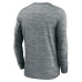 Футболка с длинным рукавом Arizona Cardinals Nike Heather Gray Sideline Team Velocity Performance