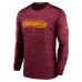 Футболка с длинным рукавом Washington Commanders Nike Sideline Team Velocity Performance - Burgundy