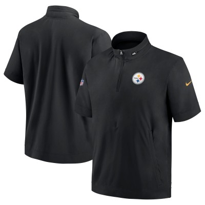 Футболка на молнии Pittsburgh Steelers Nike Sideline Coach- Black