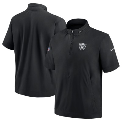 Футболка на молнии Las Vegas Raiders Nike Sideline Coach - Black