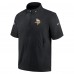 Футболка на короткой молнии с капюшоном Minnesota Vikings Nike Sideline Coach - Black