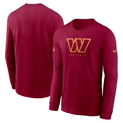 Футболка с длинным рукавом Washington Commanders Nike Sideline Performance - Burgundy