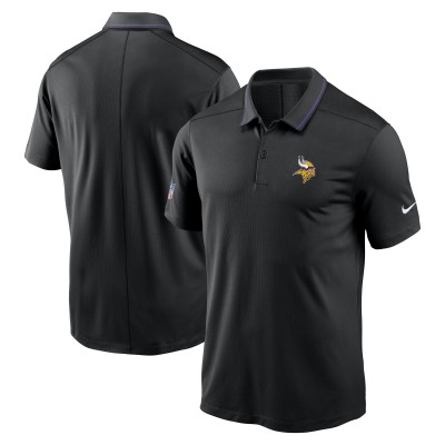 Minnesota Vikings Nike Black Sideline Victory Performance Polo