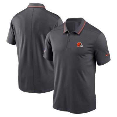 Cleveland Browns Nike Anthracite Sideline Victory Performance Polo
