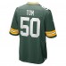 Green Bay Packers Zach Tom Nike Green Game Player Jersey