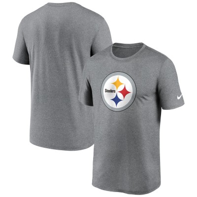 Pittsburgh Steelers Nike Heather Charcoal Primetime Legend Logo Performance T-Shirt