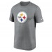 Pittsburgh Steelers Nike Heather Charcoal Primetime Legend Logo Performance T-Shirt