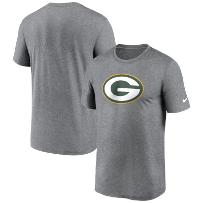 Футболка Green Bay Packers Nike Heather Charcoal Primetime Legend Logo Performance